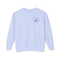 Thumbnail for Stray Kids Fan Exclusive Swirl Heart Unisex crewneck sweatshirt with front logo design, Stray Kids fan gift, Kpop gift